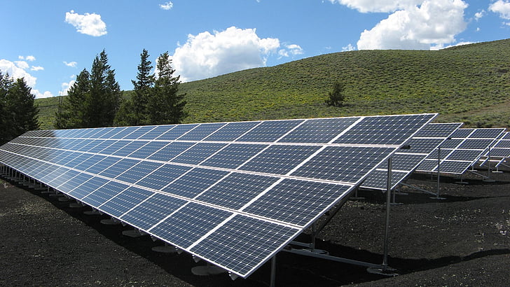 black solar panels at daytime