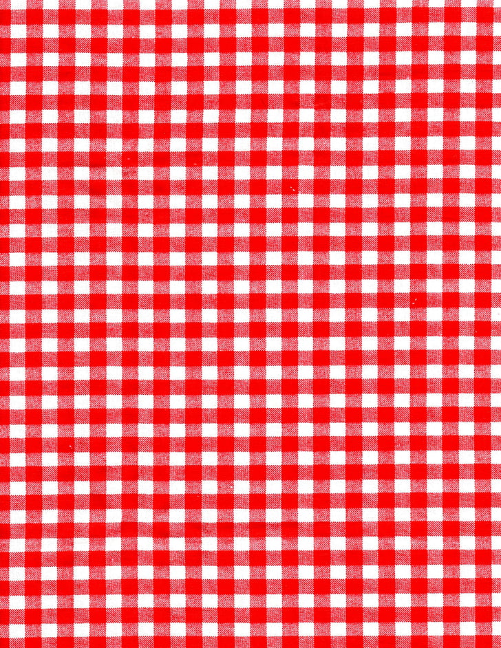 white and red checked textile
