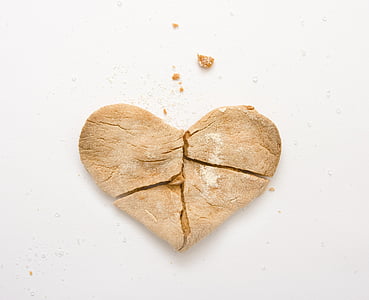 brown heart with white background