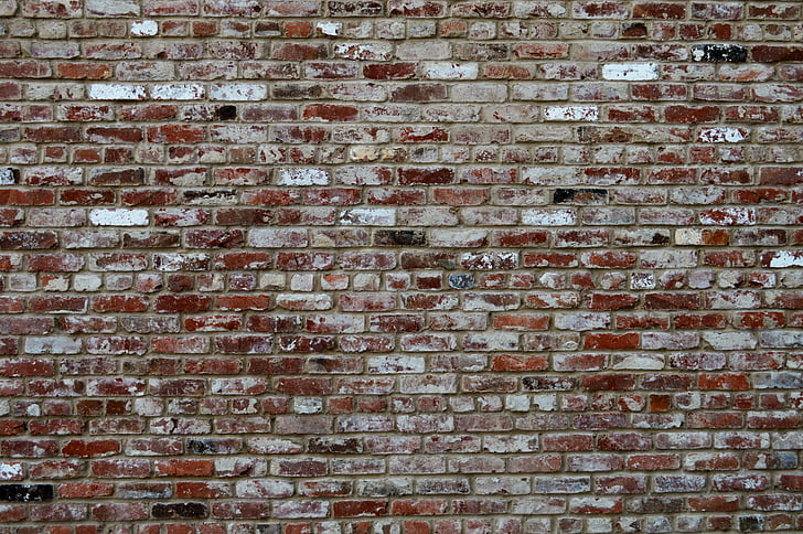 closeup view of red concrete brick wall
