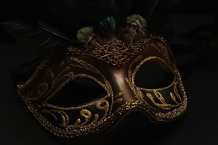 photo of brass-colored mask