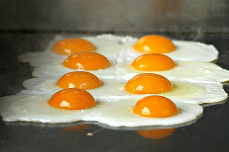 closeup photography of sunny-side-up eggs