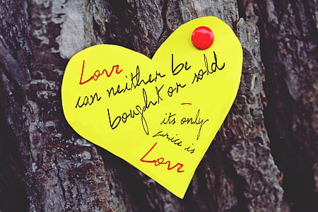 love can neither be bought or sold heart paper cut