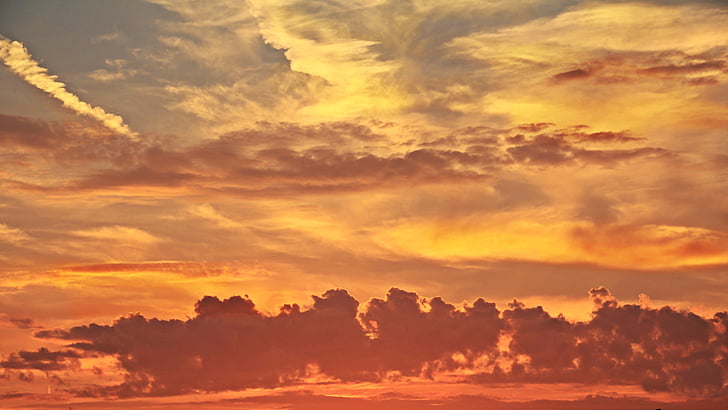 orange clouds during dawn