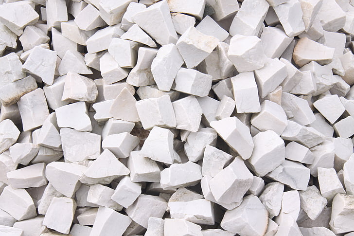 white stone fragment lot
