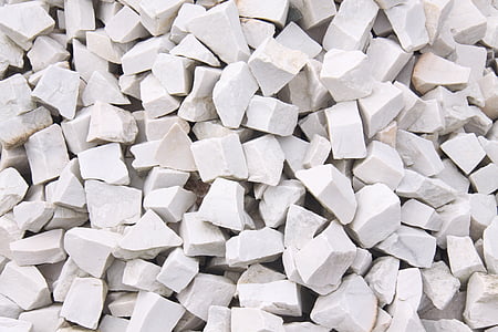 white stone fragment lot