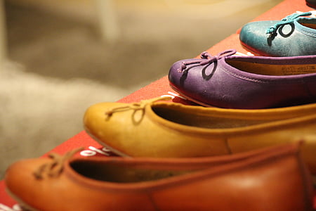 assorted-color flat shoes